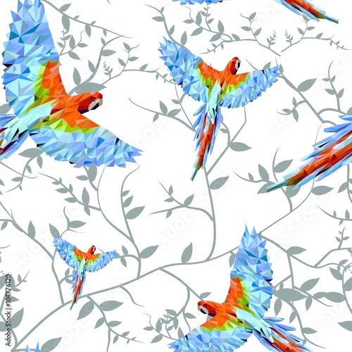 Obraz Papuga geometryczna2