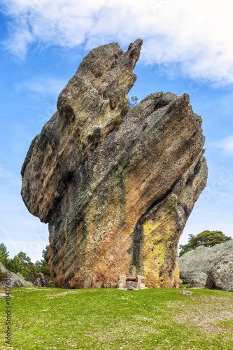Large rocks with strange shapes molded by nature in Castroviejo, province of Soria, Spain