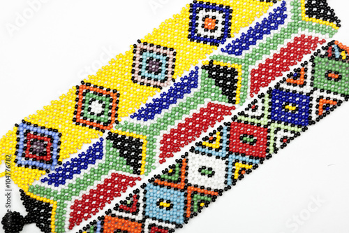 Three Zulu Beaded Bracelets in Bright Colors