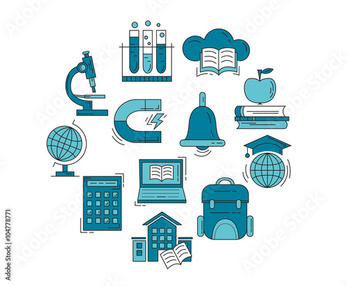 Vector set of education icons