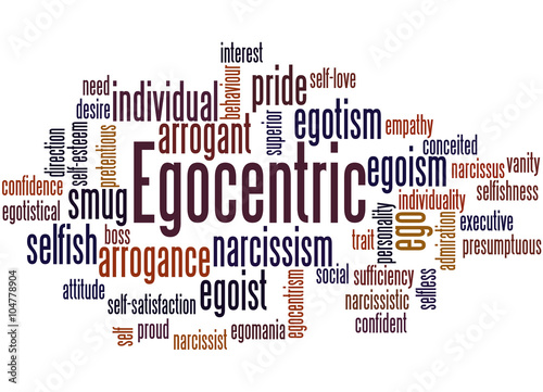 Canvas Print Egocentric, word cloud concept 2