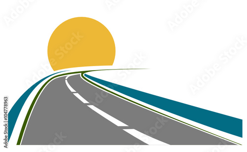 Paved road transportation theme