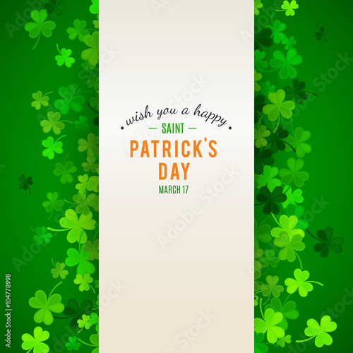 St Patrick s Day background. Vector illustration