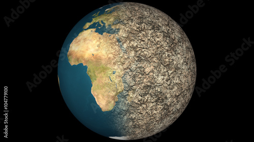 Foto Dying Earth Global Warming Heavy Pollution Affected and Dried Ea