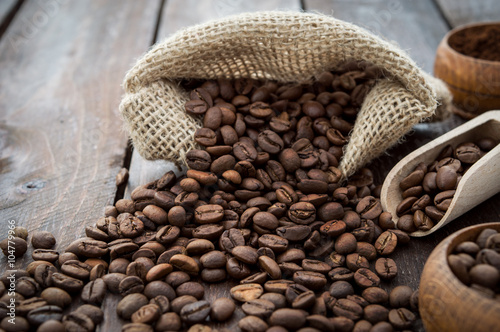 Coffee beans in a bag