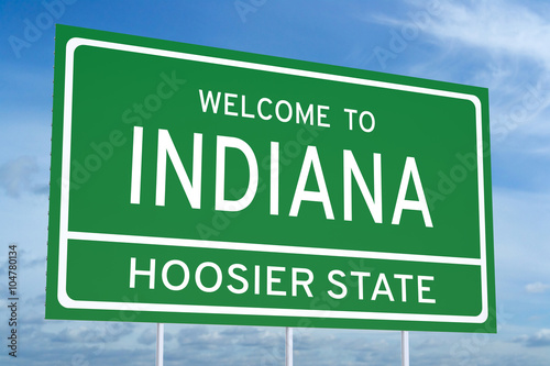 Welcome to Indiana state road sign photo