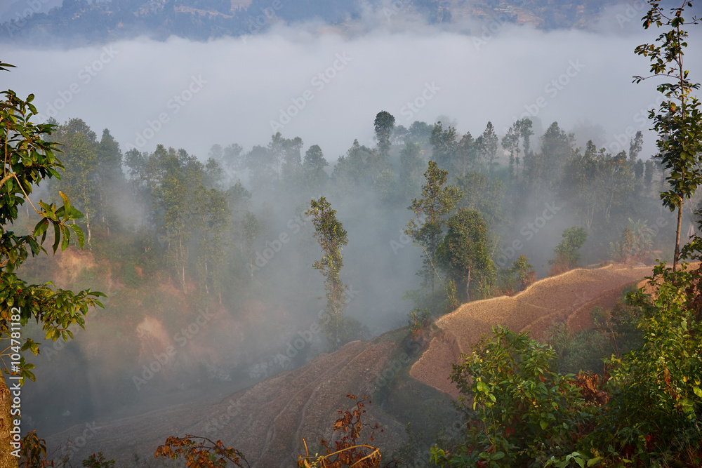 Fototapeta premium Morning time in the Himalayan village