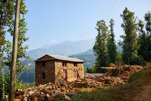 Old stone house in the Himalayan village