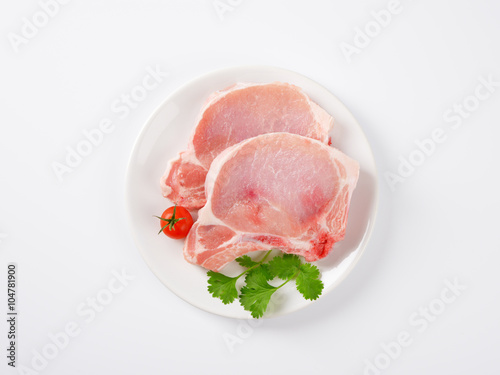 raw pork chops