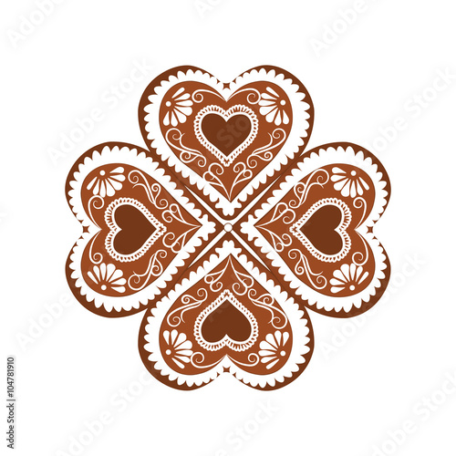 Heart shape Winter Sweets. Vector