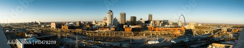 Super wide panoramatic shot of Saint Louis, MO