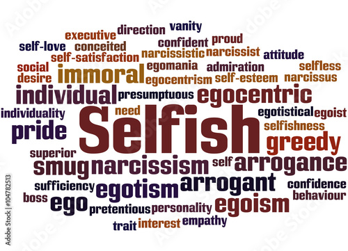 Selfish, word cloud concept 9