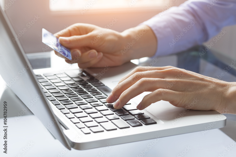 Concept about online payment on internet and e-commerce