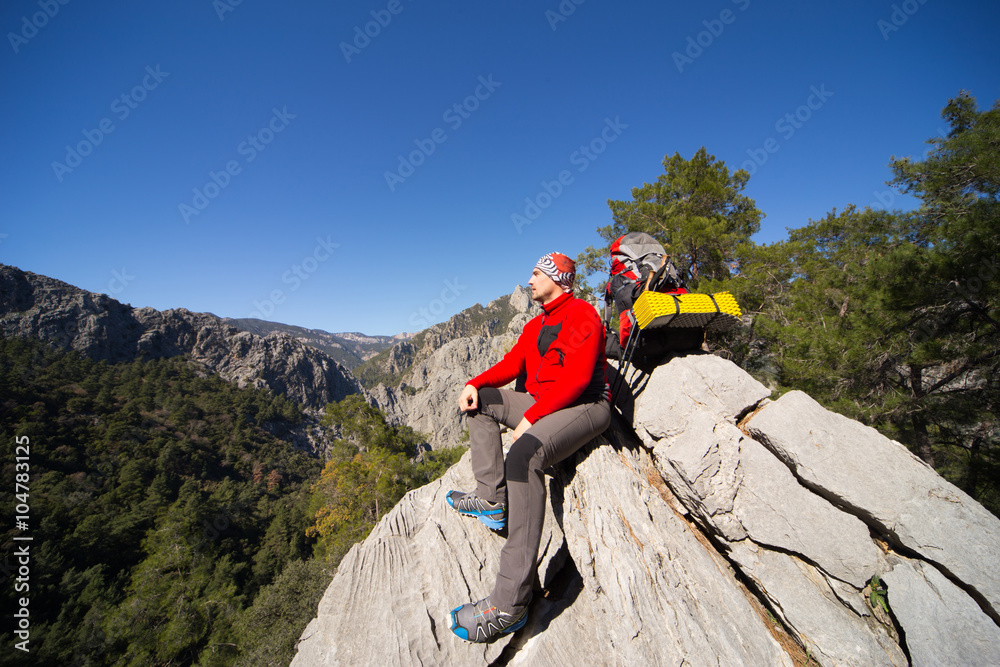 Obraz premium Summer hiking in the mountains.