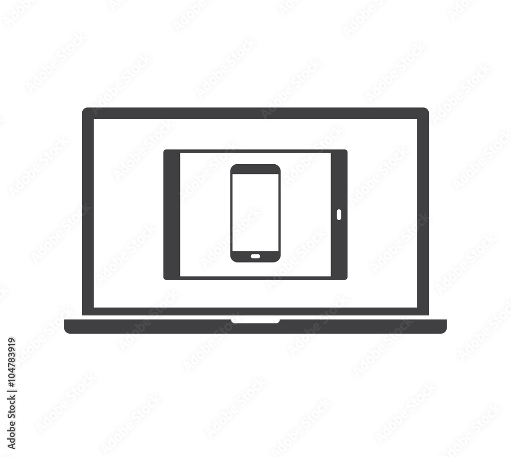Laptop, Tablet & Phone Responsive Icon Laptop, Tablet & Phone Responsive Icon