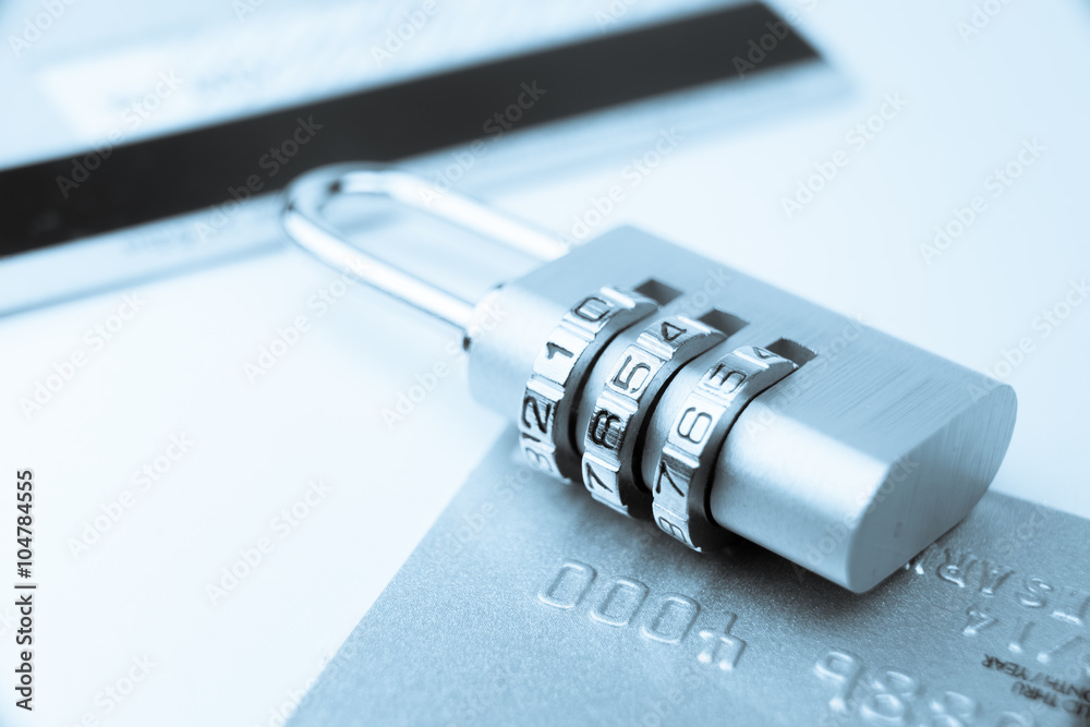 Credit Card machine payment security with key lock & padlock Credit Card machine payment security with key lock & padlock