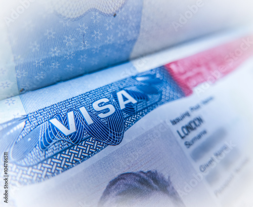 Detail Of A USA Visa