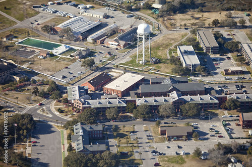 aerial shopping center at Parris Island, South Carolina photo