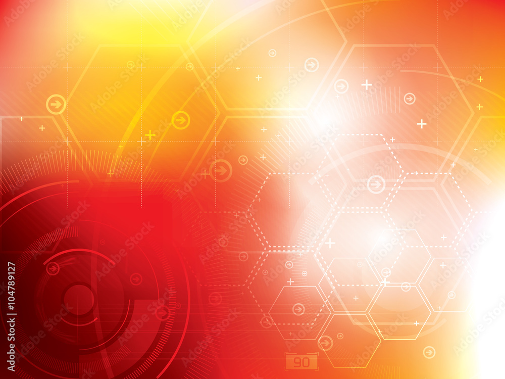 abstract technology background with hexagons abstract technology background with hexagons