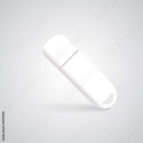 USB flash drives. Blank mockup for design. Vector white object