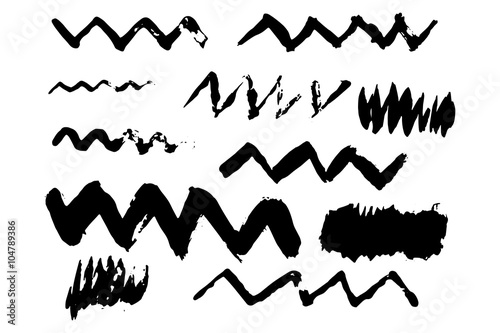 Zigzag Paint Brush - Abstract Grunge