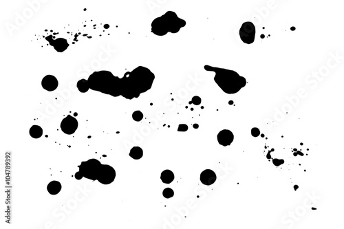 Splatters, Spots and Blots from Paint Brush - Grunge