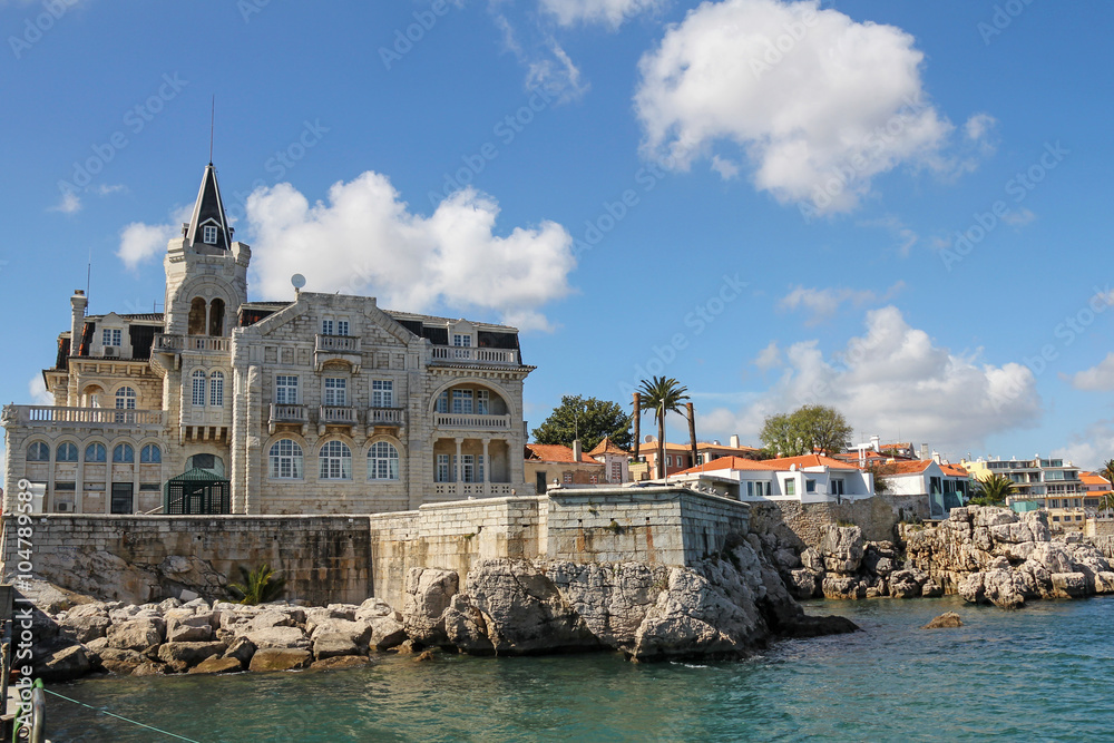 Obraz premium Cascais- very popular tourist resort near Lisbon in Portugal