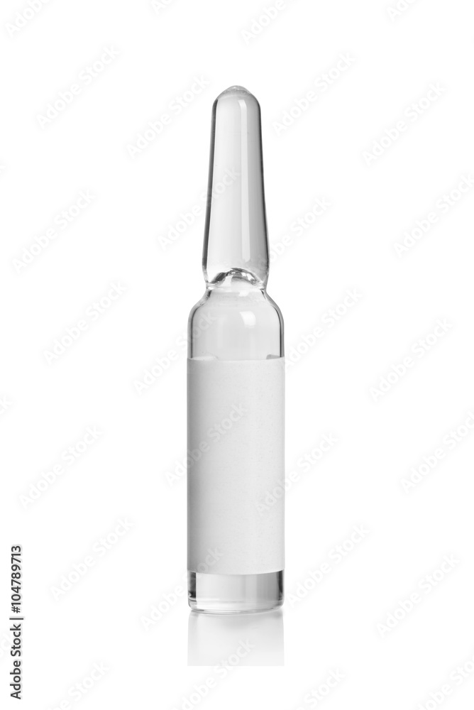 Medical ampoule isolated on white Medical ampoule isolated on white
