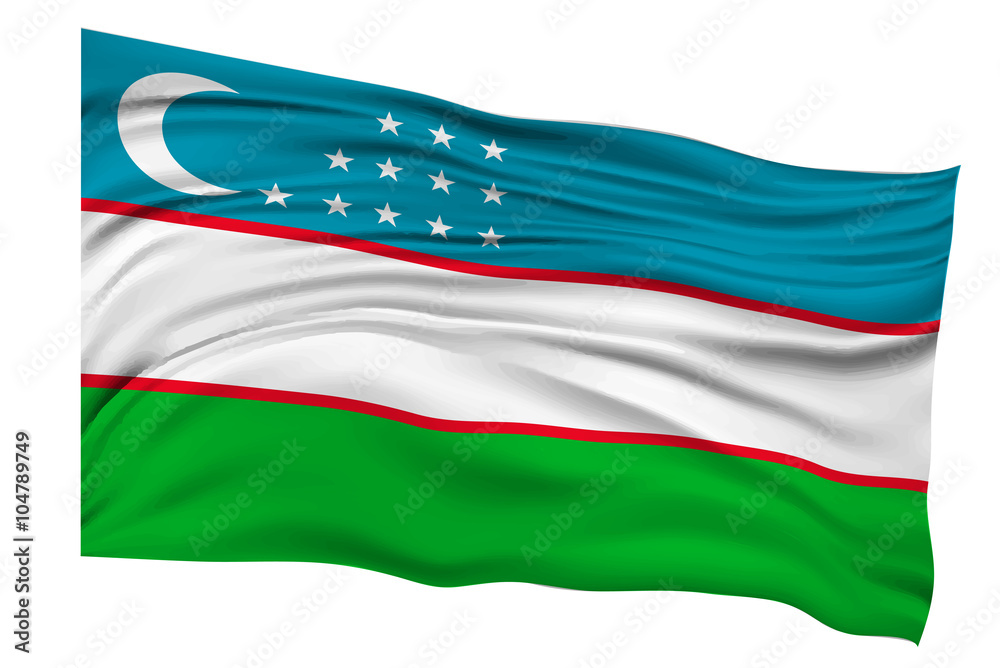 Obraz premium ウズベキスタン 国旗 国 アイコン
