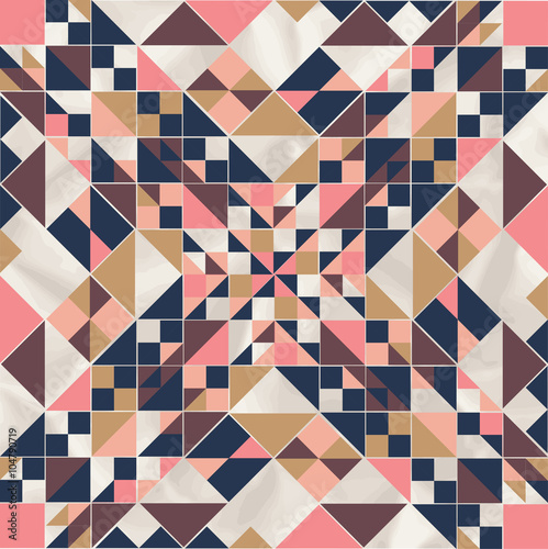 Vector geometric pattern with geometric shapes, rhombus.