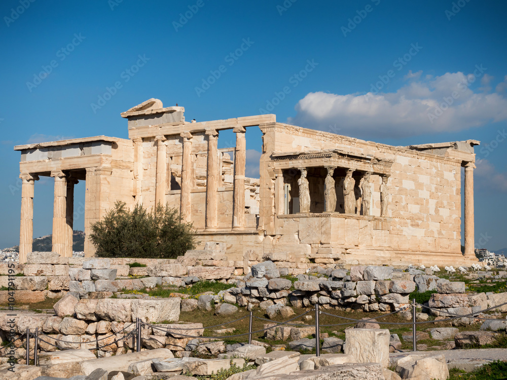 Erexthion temple in Acropolis hill in Athens