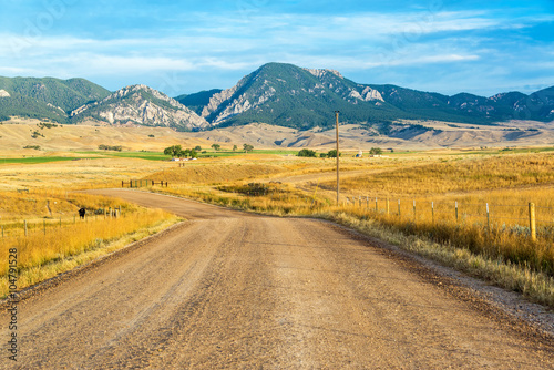 Canvas Print Dirt Road and Mountain