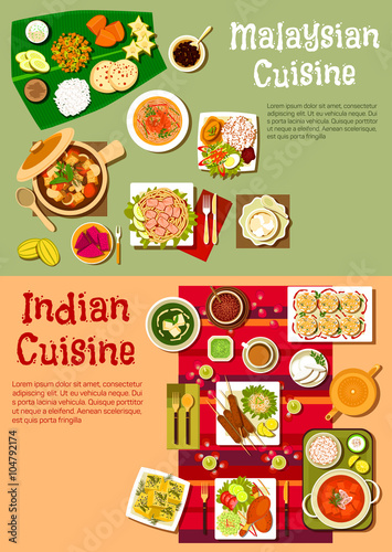 National indian and malaysian cuisine