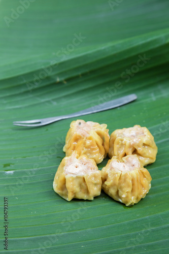 Tim sum or Dim sum.(Steamed pork dumpling) a very good taste and photo