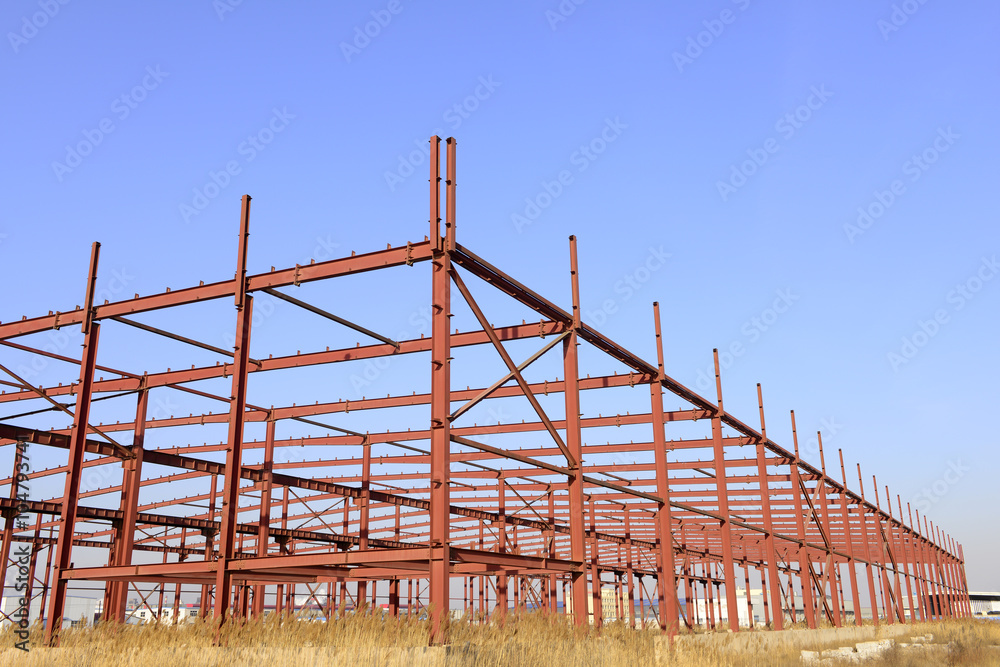 Steel structure workshop is under construction Steel structure workshop is under construction