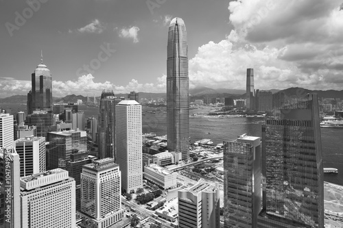 Aerial view of Hong Kong city