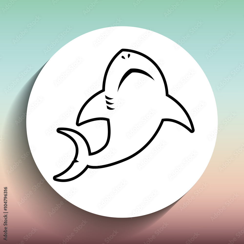 Naklejka premium shark icon design 