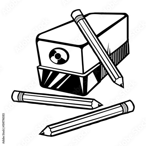 Electronic pencil sharpener vector
