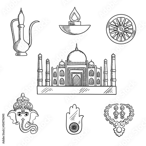 Indian religion and culture symbols
