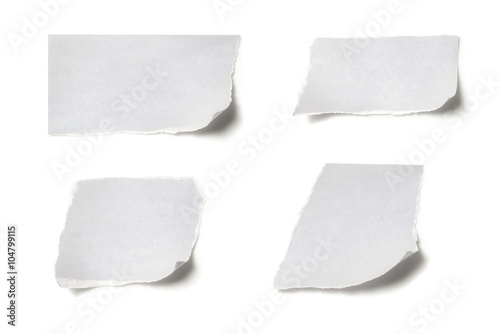 Wallpaper Mural collection of ripped white paper note on white background Torontodigital.ca