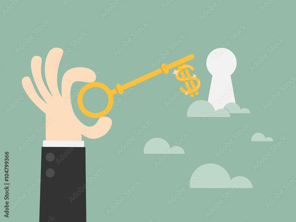 Obraz premium Key To Success. Business Concept Illustration.