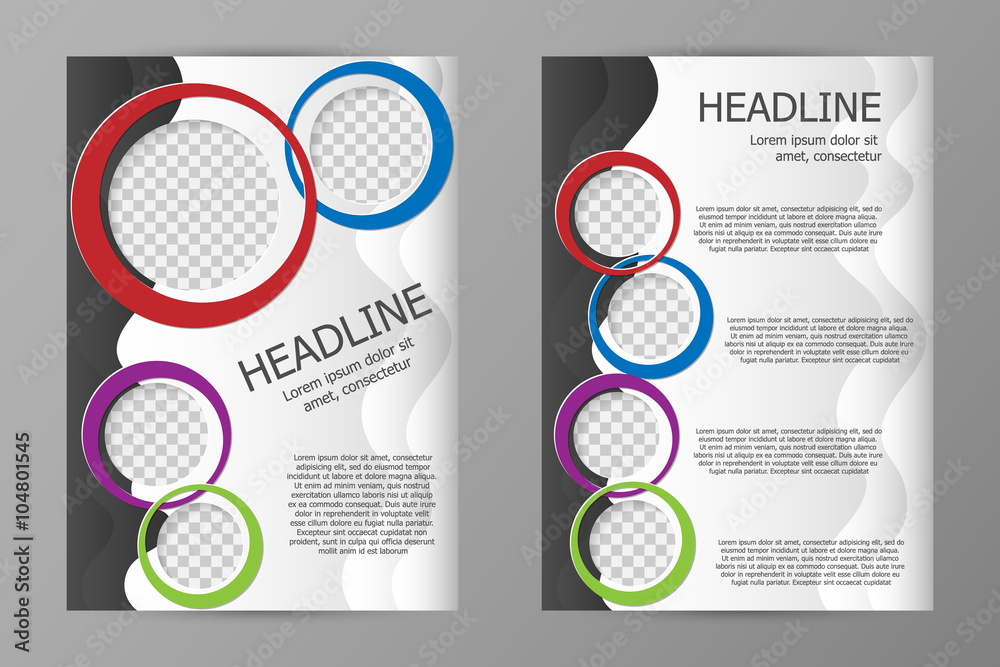 Vector flyer template design