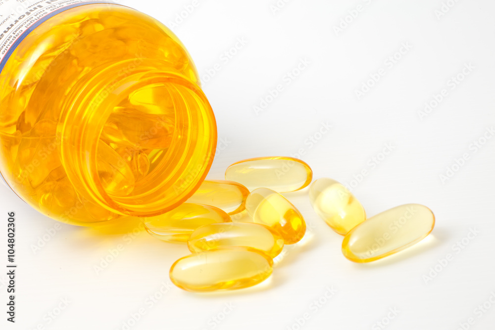 Fish Oil supplement with Omega3 capsules. Fish Oil supplement with Omega3 capsules.