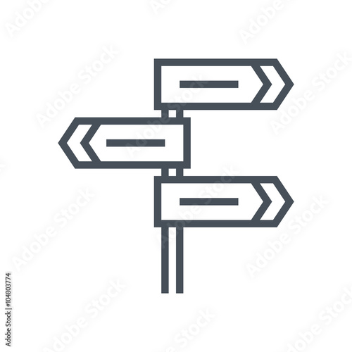 Road sign icon