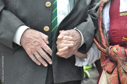 Old Couple holding hand