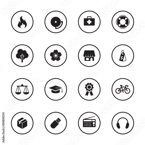 black flat miscellaneous icon set for web design, user interface (UI), infographic and mobile application (apps)