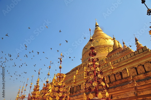 Shwezigon Pagoda in Bagan, Myanmar