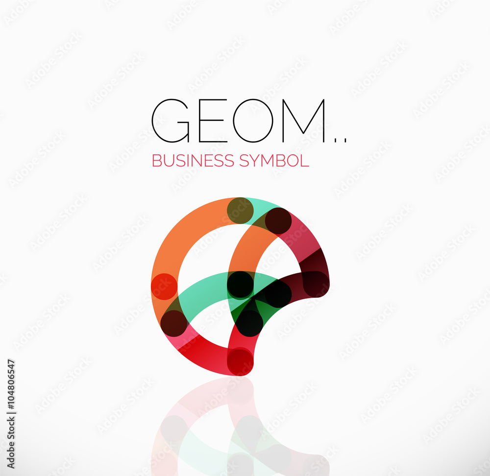 Logo, linear abstract geometric icon Logo, linear abstract geometric icon