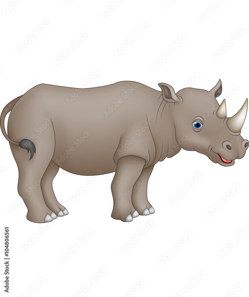 Fototapeta premium cute rhino cartoon
