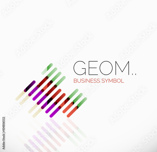 Logo  linear abstract geometric icon